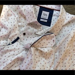 Floral Print Button Down Slim